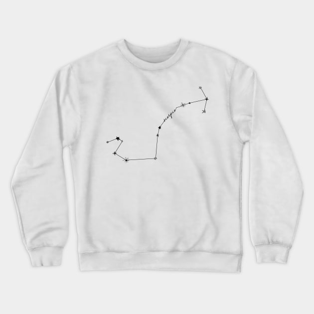 Scorpio Constellation Zodiac Sticker Crewneck Sweatshirt by aterkaderk